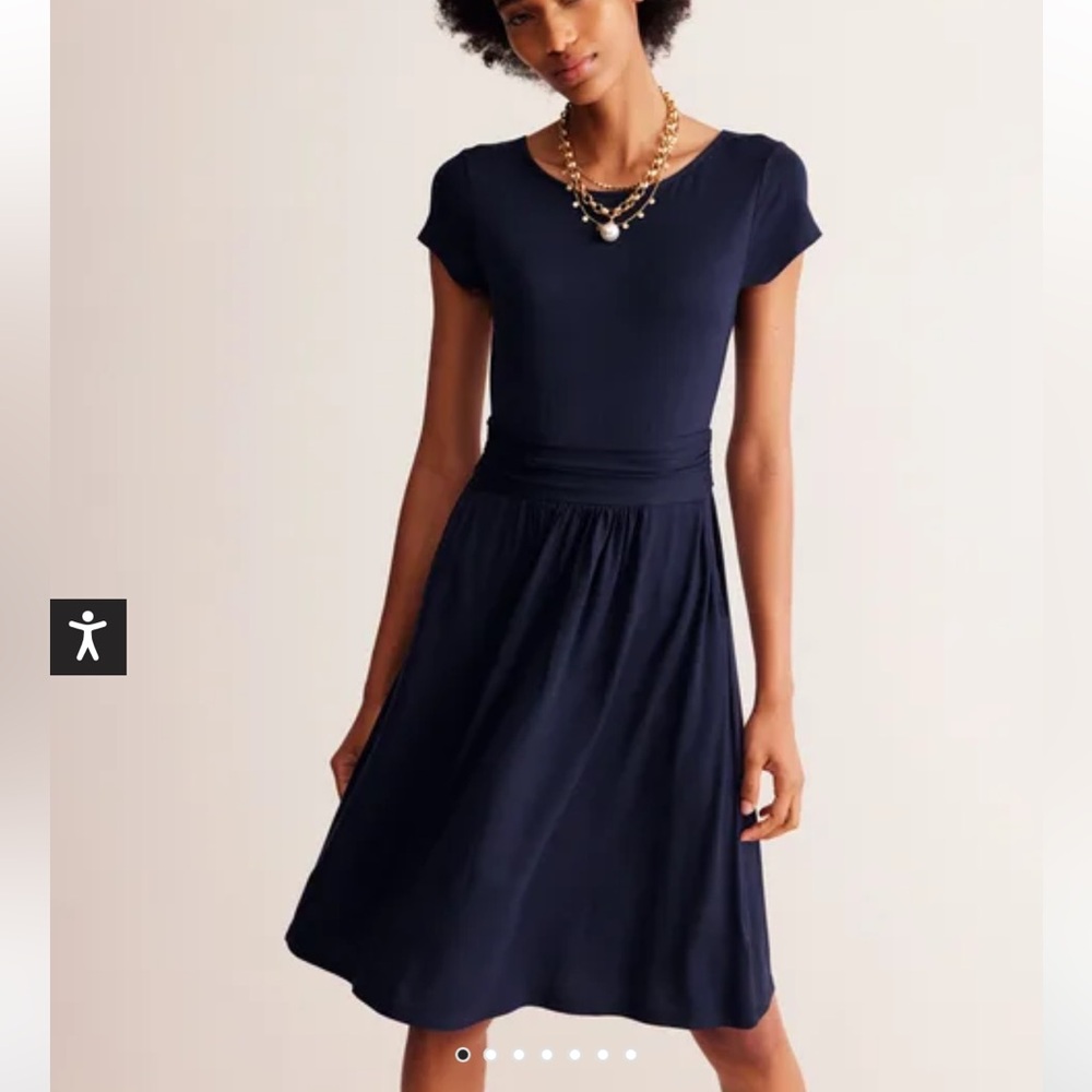 Boden Amelie jersey dress in navy